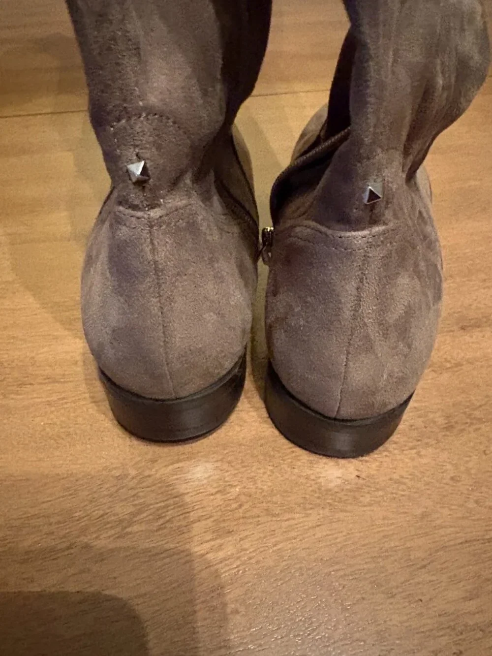NWT Women's Marc Fisher Brown/Taupe Faux Suede Over the Knee Boots. Size 7